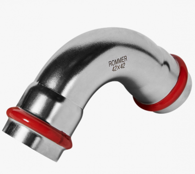 Угольник ROMMER 90°-НПр, 42, из нержавеющей стали прессовой